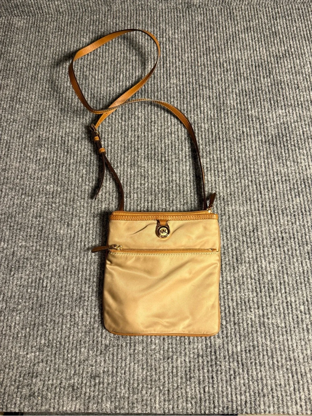 Michael Kors Kempton Crossbody Nylon Zip Pouch with Gold Tone Hardware